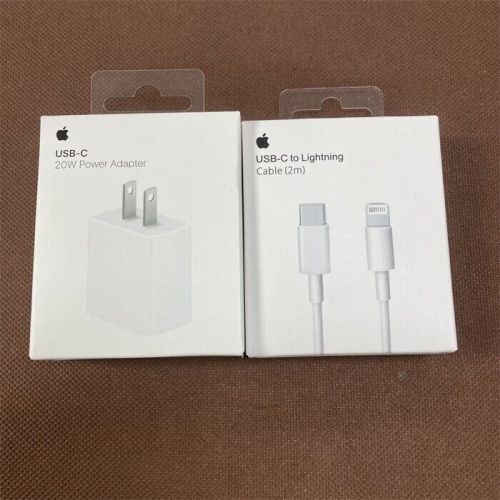 Oem apple iphone lightning charger cable 2m / 6ft 20w adapter 13,14,12 pro max