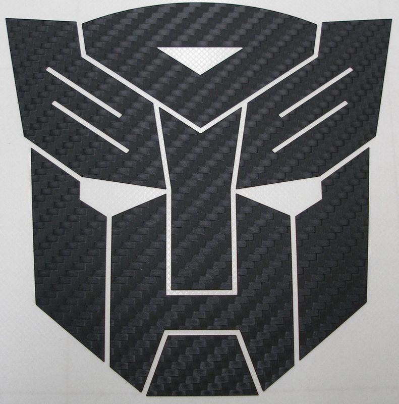 Transformer carbon 1 sticker decal logo 5" x 5"