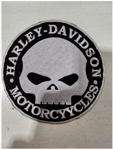Harley Davidson Large Round Patch Black and White, AU $10.00, image 3