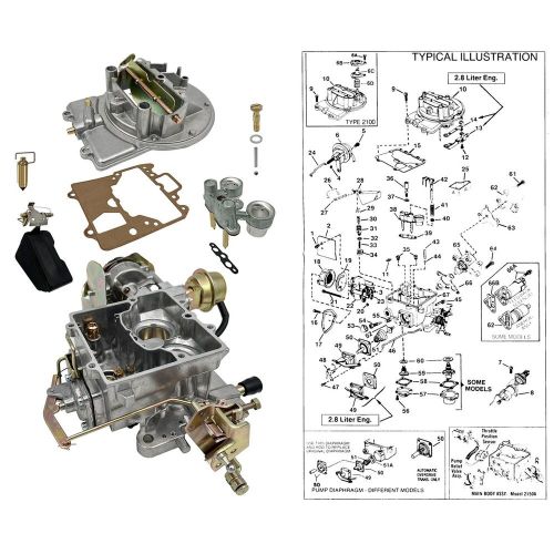 New Carburetor Two 2 Barrel Carburetor Carb 2100 For Ford 289 302 351 Cu Jeep En, US $85.99, image 7