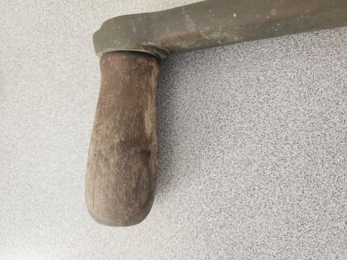 Vintage bronze winch handle 11" long. wood handle b3c
