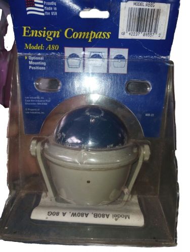 Aqua meter marine ensign compass made in usa model a 80 grey vintage small boat