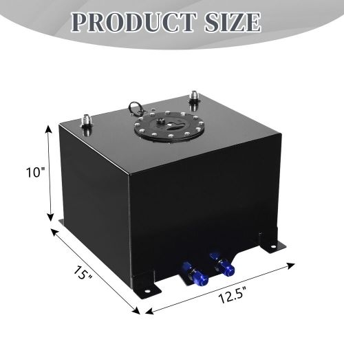 8 Gallon 30L Oil Box Aluminum Alloy Fuel Cell Tank Level Sender Black, US $70.12, image 6