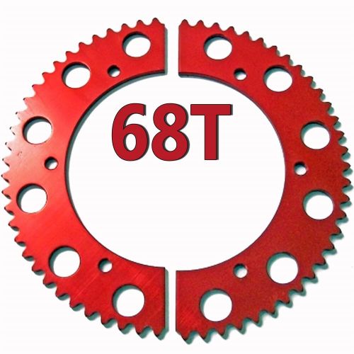 68T (tooth) #35 Chain Split Sprocket Racing Go-Kart Fun Cart Barstool Gear RLV, US $19.68, image 4