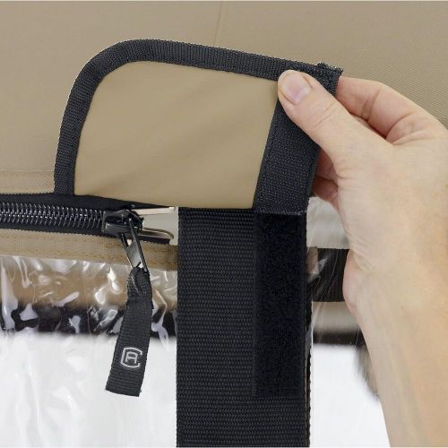 Classic Accessories Fairway Golf Cart FadeSafe Enclosure Short Roof, Khaki, US $94.98, image 2