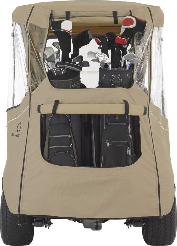 Classic Accessories Fairway Golf Cart FadeSafe Enclosure Short Roof, Khaki, US $94.98, image 6