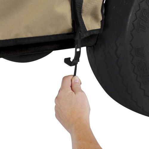Classic Accessories Fairway Golf Cart FadeSafe Enclosure Short Roof, Khaki, US $94.98, image 8