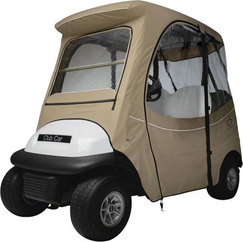 Classic Accessories Fairway Golf Cart FadeSafe Enclosure Short Roof, Khaki, US $94.98, image 9