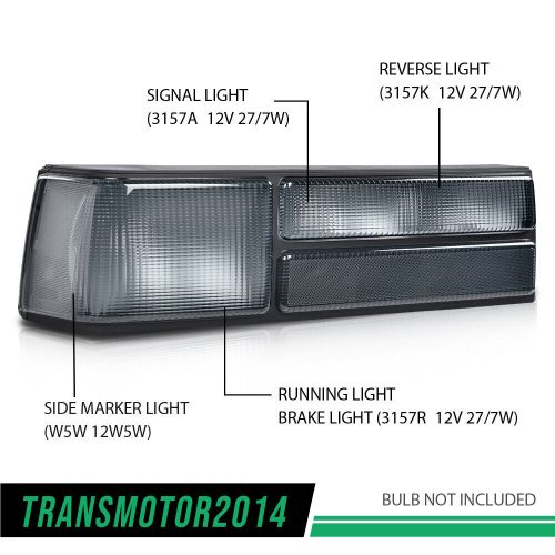 Pair Tail Lights Set Fits For 1987-1993 Ford Mustang Smoked Left Right Side, US $59.95, image 2