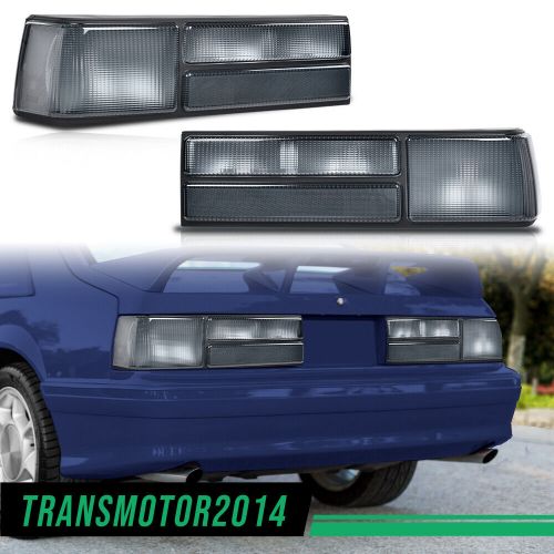 Pair Tail Lights Set Fits For 1987-1993 Ford Mustang Smoked Left Right Side, US $59.95, image 9