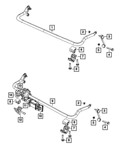 Genuine Mopar Front Stabilizer Bar 52059971AC, US $262.56, image 4