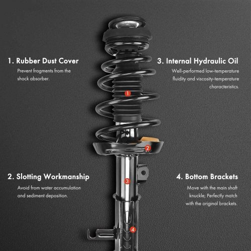 2Pcs Front Complete Strut & Coil Spring Assembly for Kia Optima 2006-2010 Rondo, US $238.20, image 5