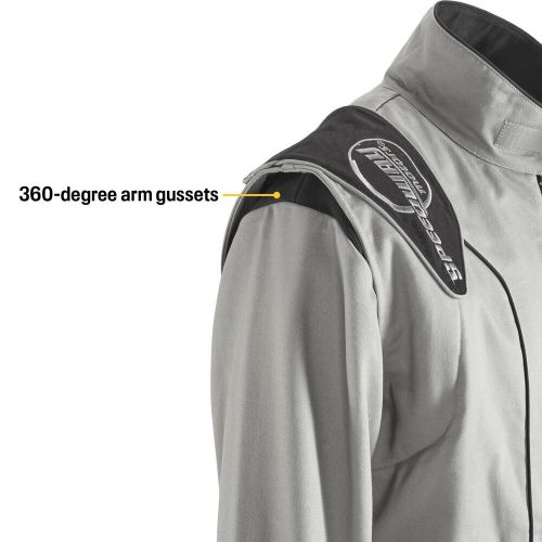 Speedway Double-Layer SFI-5 One-Piece Racing Suit, Grey Large, US $224.99, image 5