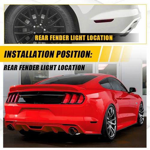 For 2015-2021 Ford Mustang Rear Smoked Side Marker Light Blackout Vinyl, US $11.99, image 8
