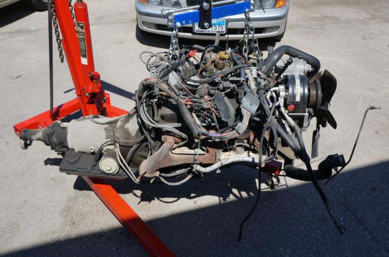 Complete oem 1990 chevy/gm 350 engine 5.7l, 230k + th700r4 transmission, 4-speed