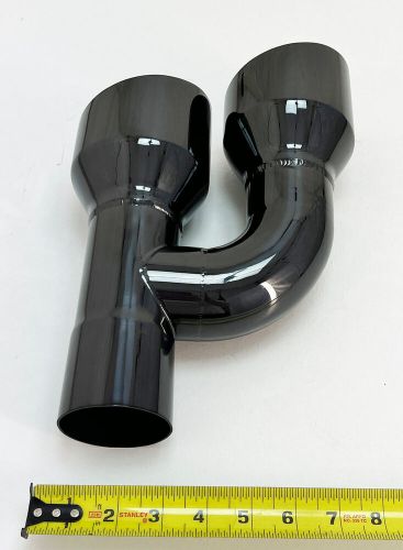 Exhaust tip 2.50&#034; inlet 4.00 outlet 12.00 wd-se40012-250-bc-ss dual double wall