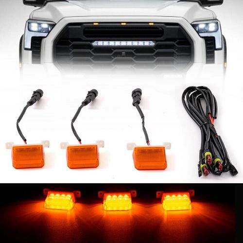 3pcs For 2022-2024 Toyota Tundra for PRO LED Front Grille Lights Kit Amber Lamp, US $62.21, image 7