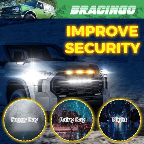 3pcs For 2022-2024 Toyota Tundra for PRO LED Front Grille Lights Kit Amber Lamp, US $62.21, image 10