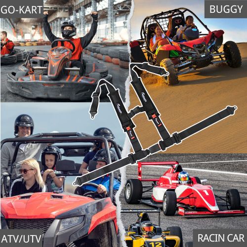 Indusafe 2'' 4-Point Racing Seat Belt Harness,Quick Release Go-Kart UTV ATV 4x4, US $69.99, image 3