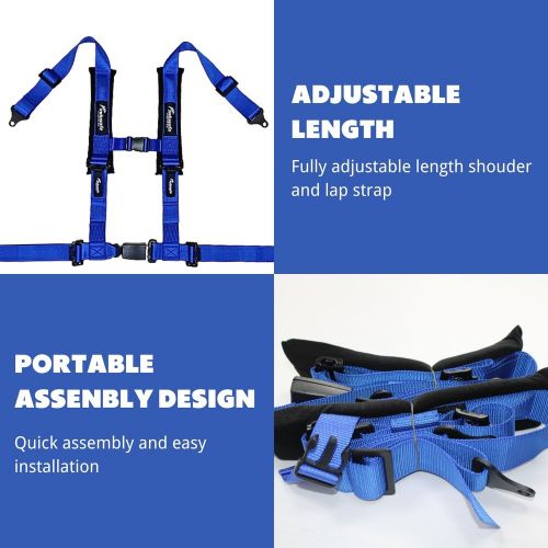 Indusafe 2'' 4-Point Racing Seat Belt Harness,Quick Release Go-Kart UTV ATV 4x4, US $69.99, image 30
