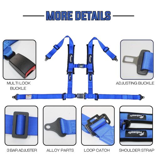 Indusafe 2'' 4-Point Racing Seat Belt Harness,Quick Release Go-Kart UTV ATV 4x4, US $69.99, image 35