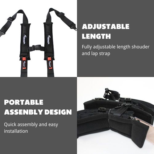 Indusafe 2'' 4-Point Racing Seat Belt Harness,Quick Release Go-Kart UTV ATV 4x4, US $69.99, image 50