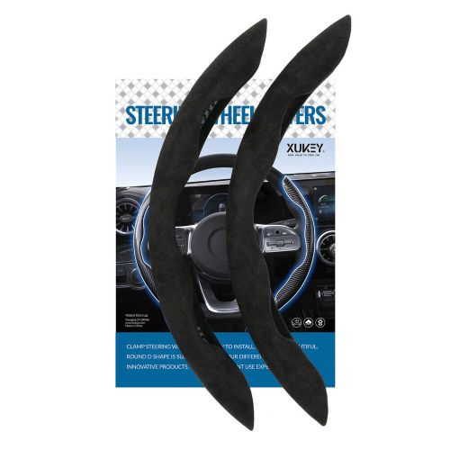 2x Universal 14"- 16" Car Steering Wheel Booster Cover Black Suede Anti-slip USA, US $11.99, image 3