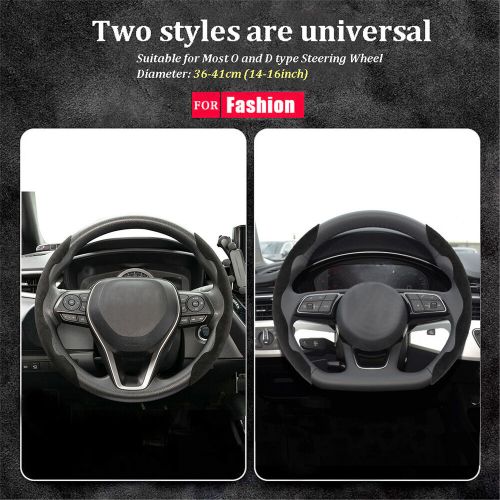 2x Universal 14"- 16" Car Steering Wheel Booster Cover Black Suede Anti-slip USA, US $11.99, image 5