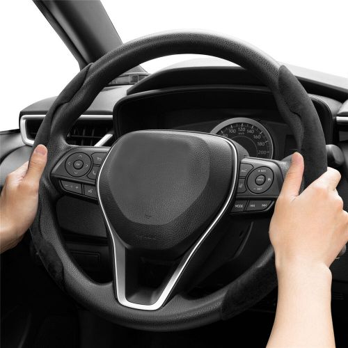 2x Universal 14"- 16" Car Steering Wheel Booster Cover Black Suede Anti-slip USA, US $11.99, image 6