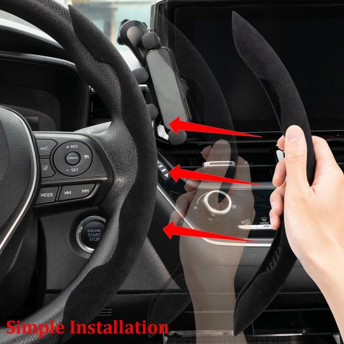 2x Universal 14"- 16" Car Steering Wheel Booster Cover Black Suede Anti-slip USA, US $11.99, image 8