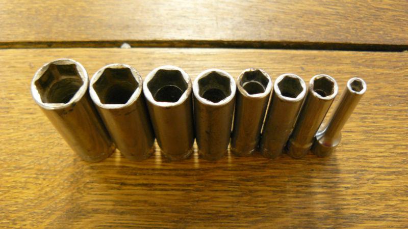 Snap On 6 point Deep Socket Set 1/4