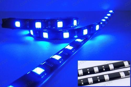 Blue high power 15 smd led light strip turn signal drl interior stereo car truck