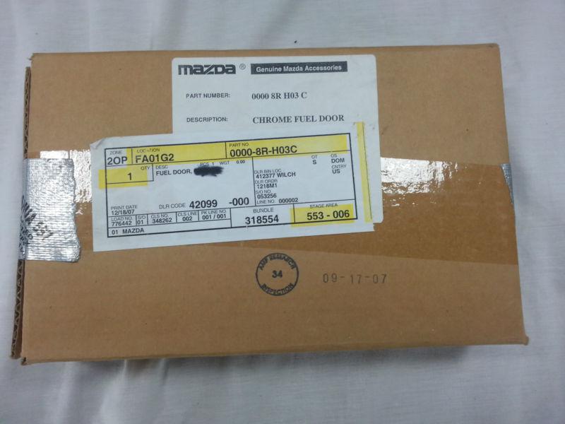 Find Mazda Chrome Fuel Door Part Number 00008RH03C NEW!!! Genuine