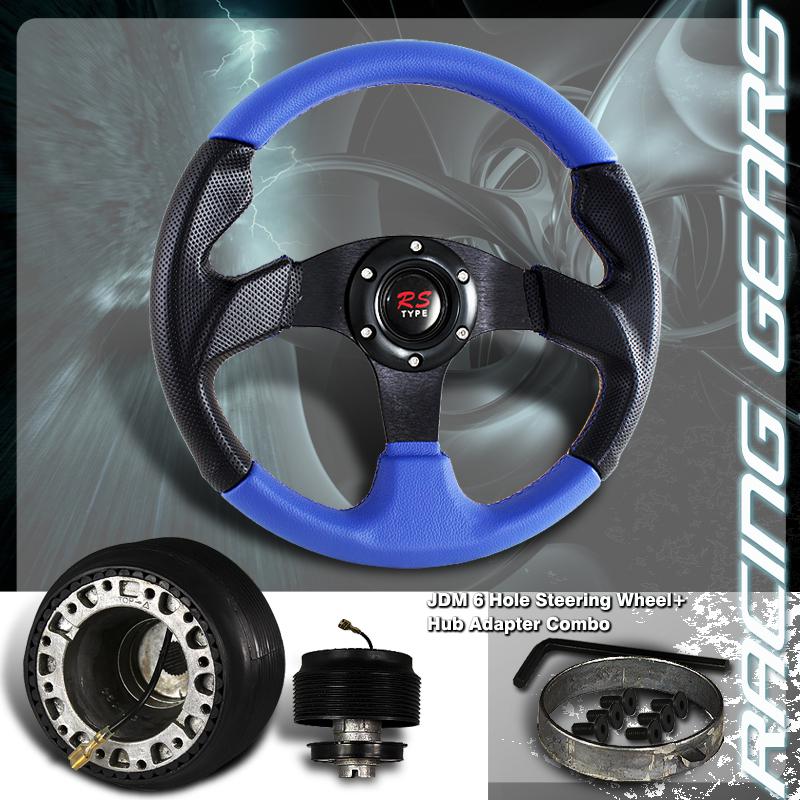 90-93 acura integra 88-91 honda civic crx 320mm pvc leather steering wheel + hub