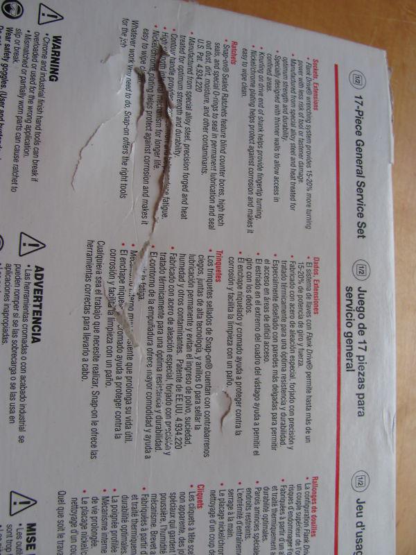 NEW SNAP-ON TOOLS 1/2