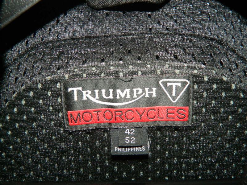 Triumph Raptor Mesh Motorcycle Jacket Black/Grey Nylon Size 43-53 w/Armor B3209, US $9.95, image 2