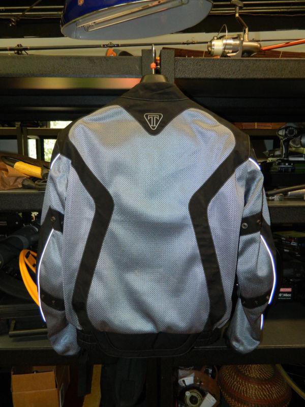 Triumph Raptor Mesh Motorcycle Jacket Black/Grey Nylon Size 43-53 w/Armor B3209, US $9.95, image 6