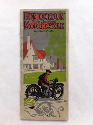 * 1923 HENDERSON Motorcycle Four Cylinder De Luxe Model original brochure, US $35.00, image 2