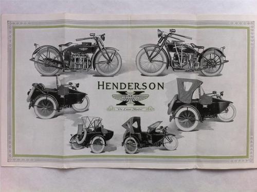 * 1923 HENDERSON Motorcycle Four Cylinder De Luxe Model original brochure, US $35.00, image 5