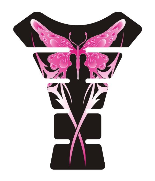 Pink butterfly immortal graphix motorcycle gas tank pad tankpad protector decal
