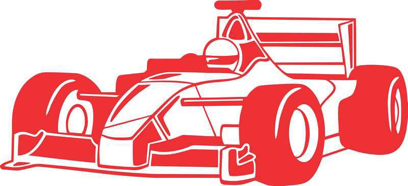 Indy race car vinyl decal - 24" to 43" wide formula 1 irl trailer sticker racing