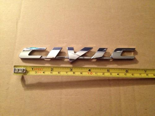 Used genuine oem rear "civic" emblem for 2006-2011 civic 2dr coupe models