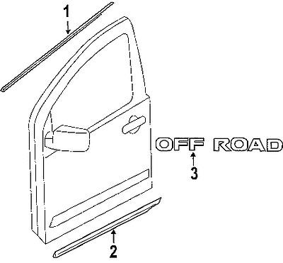 Nissan 808707s080 genuine oem factory original body side mldg