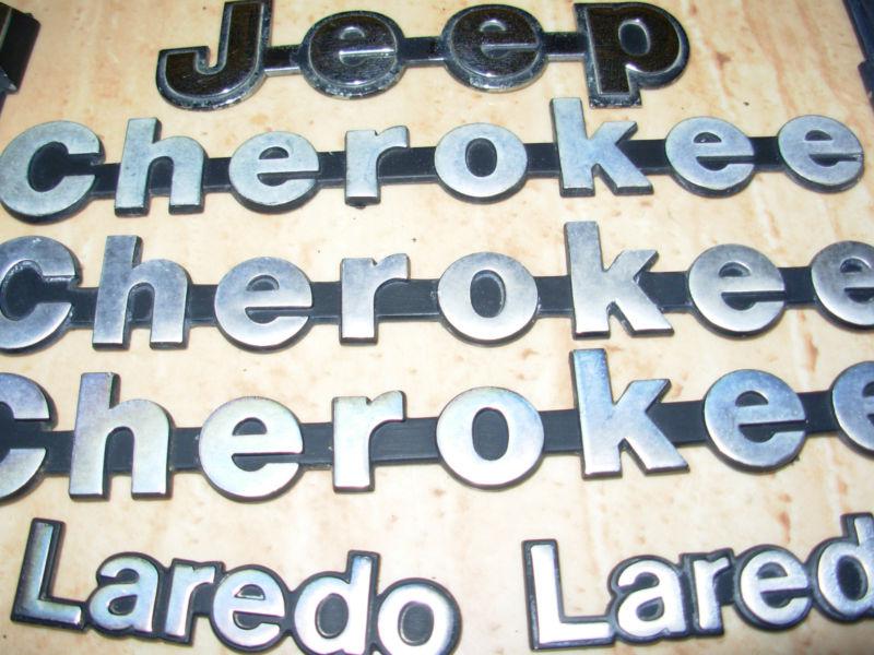 JEEP CHEROKEE LAREDO 8 Piece Chrome Plastic Metal Emblem Badge Decal Logo Symbol, US $18.99, image 7