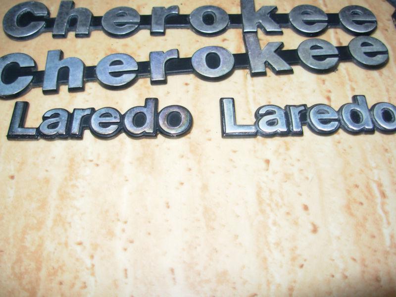 JEEP CHEROKEE LAREDO 8 Piece Chrome Plastic Metal Emblem Badge Decal Logo Symbol, US $18.99, image 8