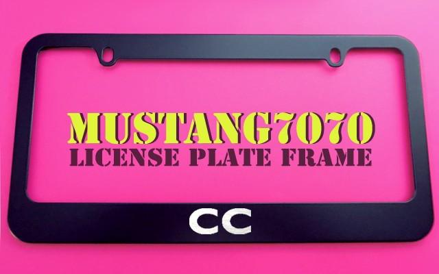 1 brand new volkswagen cc black metal license plate frame + screw caps
