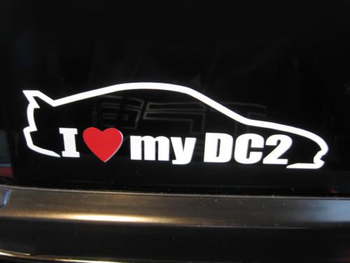 I love my dc2 decal by tfb designs - 1994-2001 teg gsr type r 94-01 jdm sticker