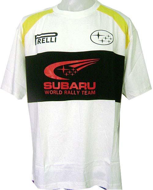 New motorcycle subaru sport racing team rac biker mens white short t-shirt sz xl