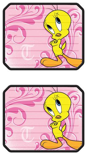 Front Rear Seat Rubber Floor Mats - Car Truck SUV - Tweety Bird - Happy in Pink, US $59.95, image 3