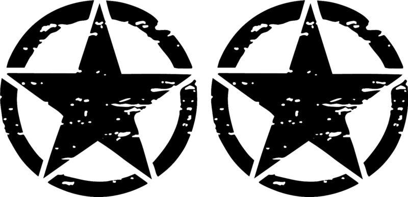 Army star design for sides doors decal sticker jeep wrangler and others 10"x10"